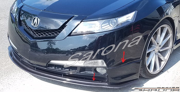 Custom Acura TL  Sedan Front Lip/Splitter (2009 - 2011) - $290.00 (Part #AC-019-FA)